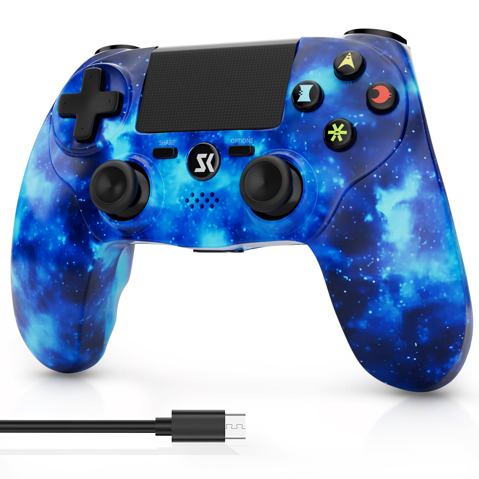 CHENGDAO Wireless Controller for Playstation 4, Double Vibration, 6-Axis  Control, Rechargeable Battery