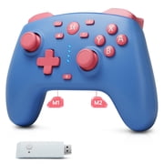 CHENGDAO Wireless Controller for Switch/Switch 2/PC, with Hall Effect Joystick/Trigger, 2 Back Buttons - Blue