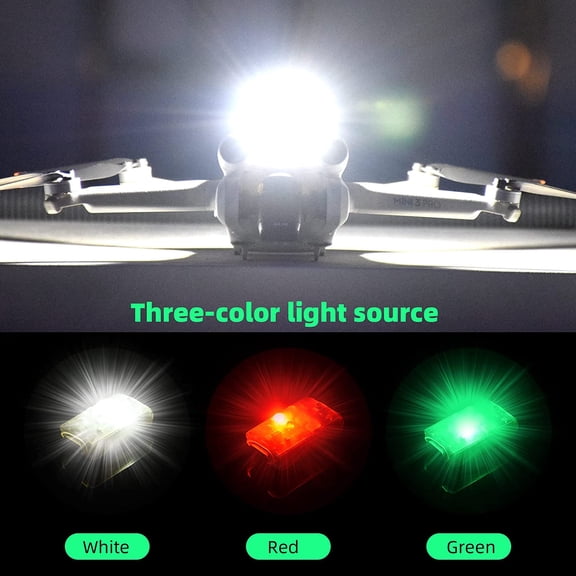 CHENGJIA 2PCS Drone Strobe Night Light, FAA Flight Anti Collision Rechargeable LED Lighting Lamp for DJI Air 3S, Mavic 3, Mini 4 Pro, Air 2S, Mini 2, Avata 2 Neo