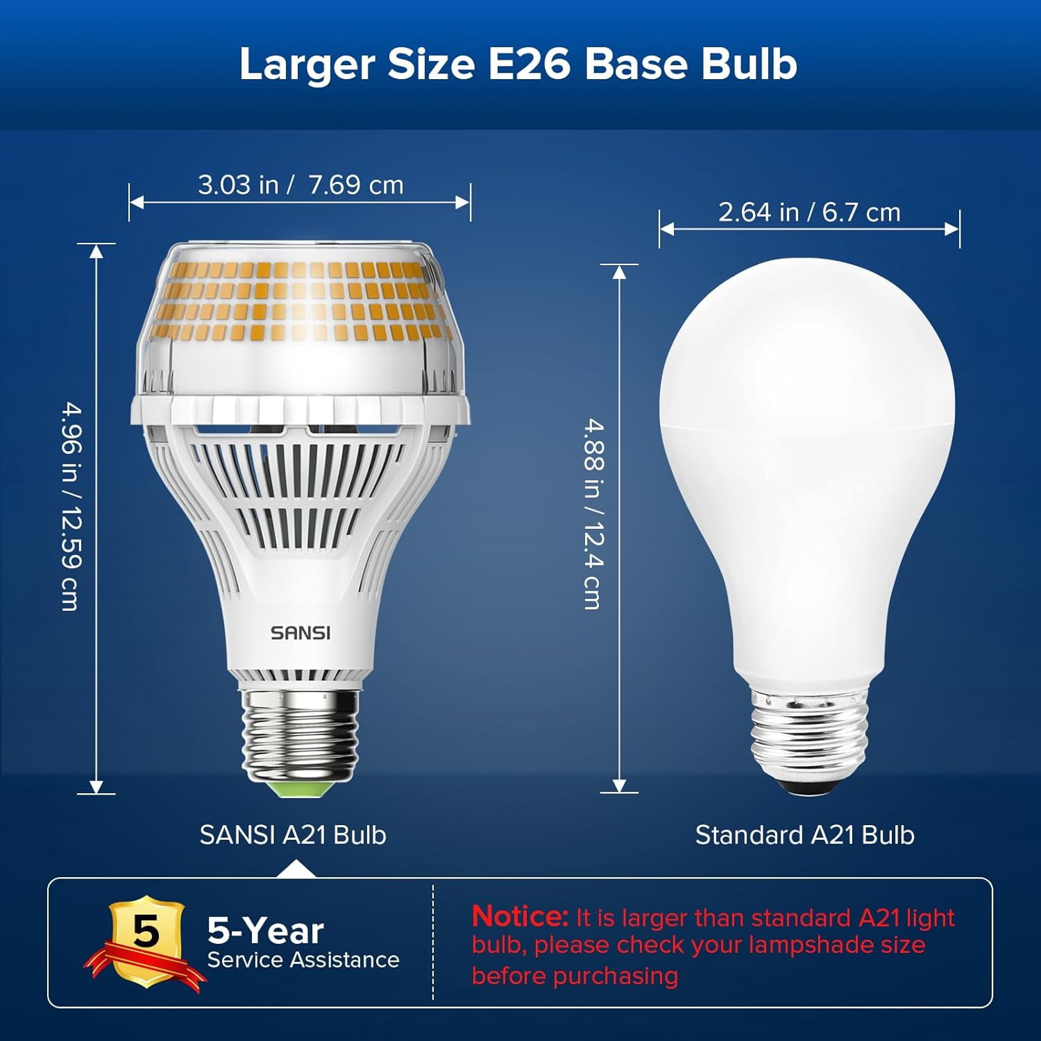 CHENGJIA 400W Equivalent 6000 Lumens Brightest LED Light Bulb - Walmart.com