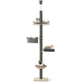 CHENGSHI Floor to Ceiling Cat Tree, Tall Cat Tower with Adjustable