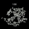 thumbnail image 1 of CHENGSI 1:50 Scale Unpainted White Model Figures Pack of 50 Architecture Miniatures for Sand Table Making Scene Decoration Outdoor Landscape DIY Projects, 1 of 7
