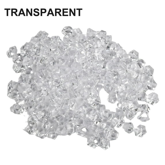 CHENGSI 150 PCS Acrylic Clear Crushed Ice Rock Crystals Treasure Gem Plastic Fake Ice for Vase Fillers Decoration, Table Scatters, Event, Wedding, Arts & Crafts, Home Birthday Decoration
