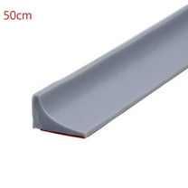 CHENGSI 19.6″ Collapsible Shower Threshold Water Dam Adhesive Silicone 3/4″ High Shower Dam Water Stopper Barrier For Bathroom Kitchen Splash Guard Edge Trim Strip For Dry and Wet Separation(Gray)