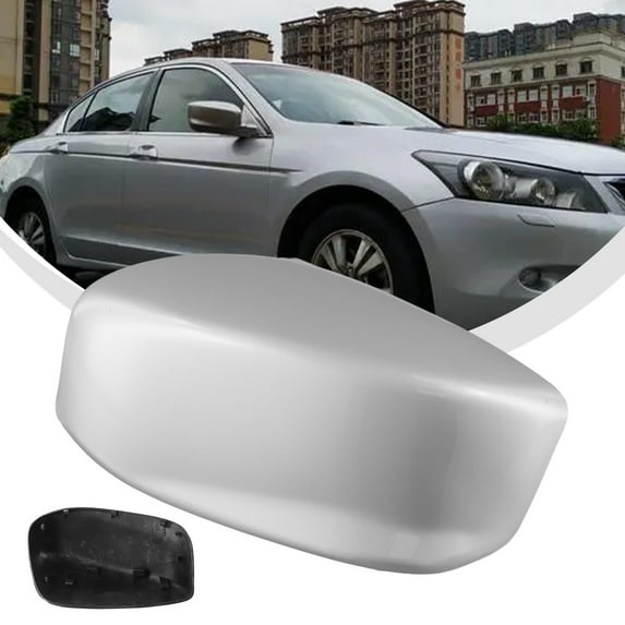 CHENGSI 1Pcs Car Left Side Door Rearview Mirror Shell Cover Cap Compatible with for Accord 2008 2009 2010 2011 2012 2013 Silver