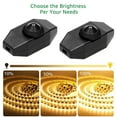 thumbnail image 1 of CHENGSI for 2-Pack LED Dimmer Switch, Inline Rotary ON/OFF Knob Control, Built-in Overheating Protection, No Neutral Wire Required, 220V 1A for Indoor Light Fixtures, 1 of 10