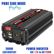 CHENGSI 3000 Watt Pure Sine Wave Power Inverter 12V DC to 220V Converter for Home, RV and Off-Grid Solar Systems