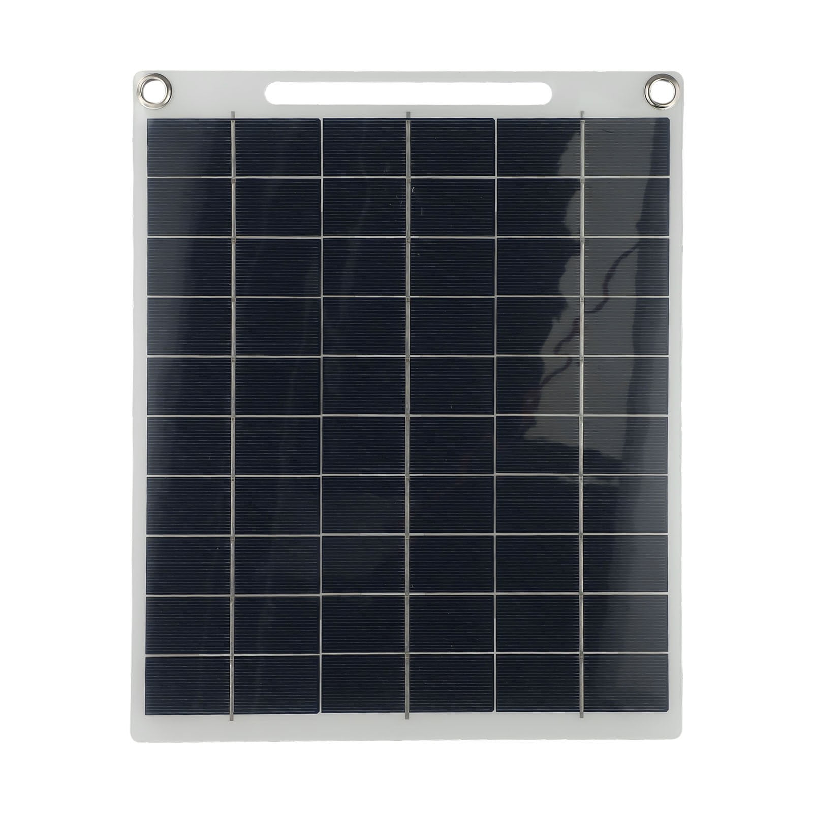 CHENGSI for 30W 5V Outdoor Solar Charger Panel Dual USB Flexible Charging Board Waterproof High-Efficiency Polycrystalline Silicon Cell with Carabiners for Mobile Phones Cameras