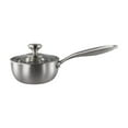 thumbnail image 1 of CHENGSI for 316 Stainless Steel Saucepan with Lid, 5-Layer Milk Pan Soup Pot, Ergonomic Handle, Glass Cover, Dishwasher Safe, Induction Compatible, 18cm, Silver, 1 of 10