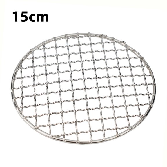 CHENGSI 5.9 in Round Grill Grate Stainless Steel Baking Barbecue Rack,Multi-Purpose Round Grill Net, for Grills,Charcoal,Electric Grills,Ovens,Grilled Food,1 PCS