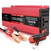 CHENGSI 5000Watt Pure Sine Wave Power Inverter 24V DC to 220V AC Converter for Truck, Home, RV, Peak 5000W Off-Grid Solar Power Inverter with Outlets, USB Port