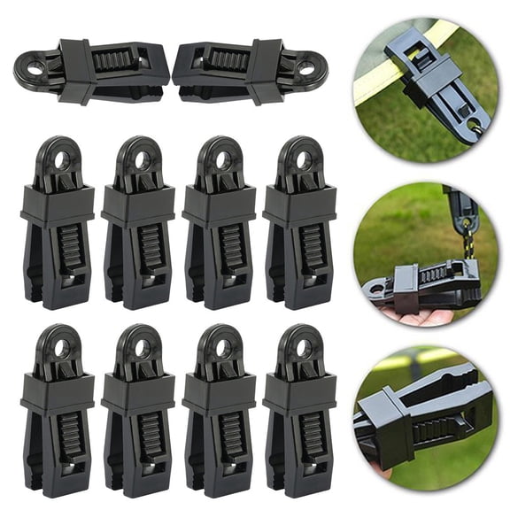 CHENGSI for Adjustable Heavy Duty Lock Grip Tarp Clamp Clips for Shade Cloth, Awnings, Boat Covers - Strong PP Material, Toothed Interface, Screw Thumbscrew Design, 110-160 lbs Capacity 10pcs