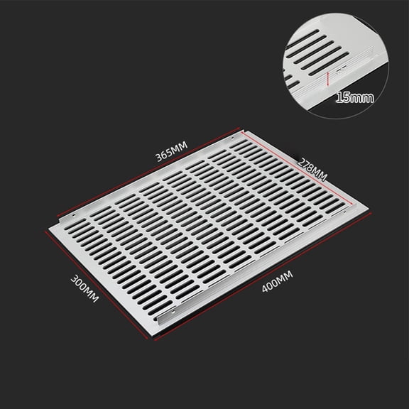 CHENGSI for Aluminum Alloy Air Vent Perforated Sheet Ventilation Grille - Wide Web Plate for Cabinets, Wardrobes, Cupboards - Anti-Corrosion, Easy Install - White 300x400mm