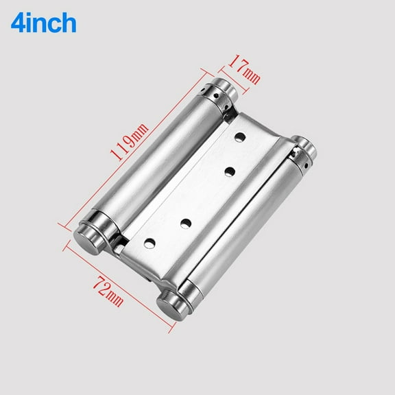 CHENGSI for Double Opening Spring Hinge Stainless Steel Two-Way Door Hinge Self Closing 304 Stainless Steel 4 Inches for Freegate Bar Counter Events Door