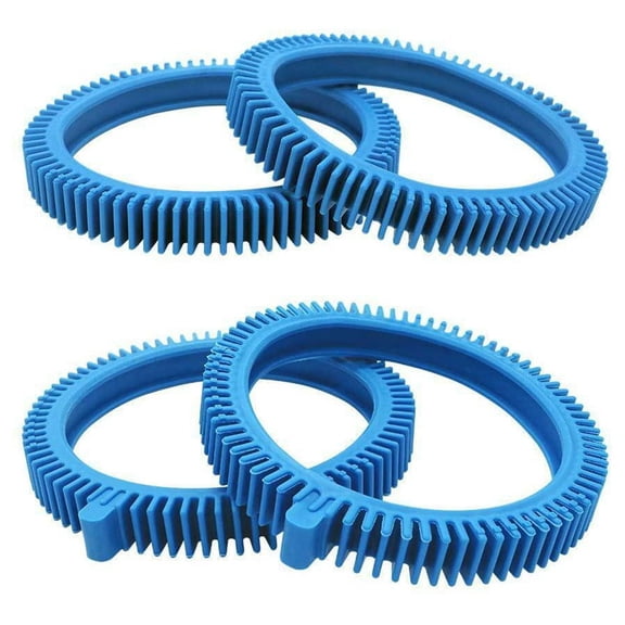 CHENGSI for Hayward Poolvergnuegen Pool Cleaner Front & Rear Tire Kit with Super Hump, Compatible with 2X & 4X Wheel Suction Pool Cleaners, Heavy-Duty Rubber, 6-Inch Inner Diameter, Blue