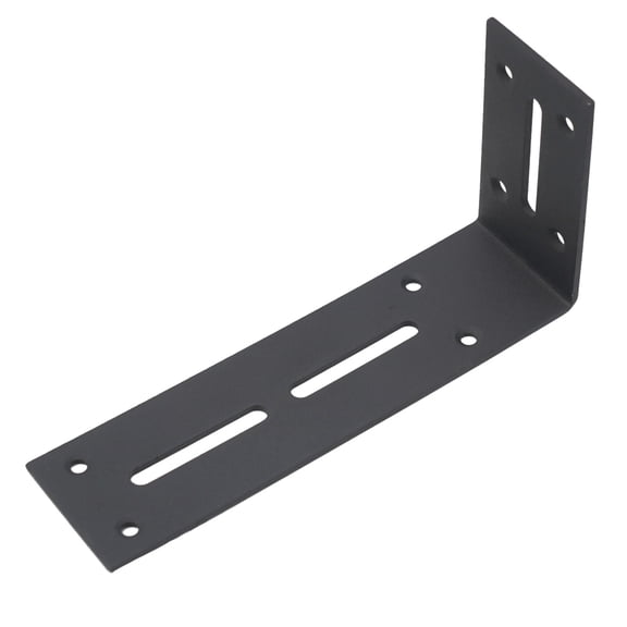CHENGSI for Heavy Duty Industrial L Shape Adjustable Corner Shelf Brackets Cold-Rolled Steel Rounded Corner Design 90-Degree Angle for Home Office Garage Bookshelves Kitchen Black L