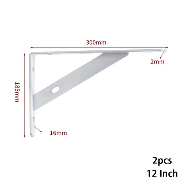 chengsi 2X Shelf Bracket L Shape Corner Brace Shelf Triangle Angle Brackets Adjustable Support Table Shelf Folding Wall Mounted Shelves