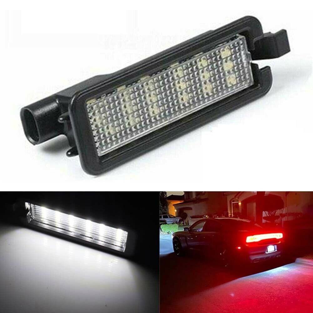 Bright White LED License Plate Light – Fits 2015-2023 Dodge Charger, Challenger, Chrysler 300, Pacifica & Jeep Compass!