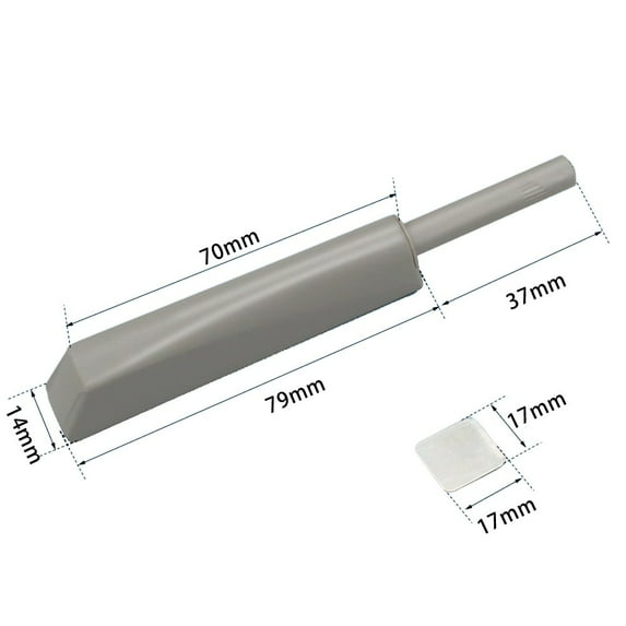 CHENGSI for Magnetic Push to Open Door Catch Latch Touch Release for Cabinet Drawer Cupboard Wardrobe Dresser Trash Can Medicine Cabinet Camper Sleek Handle-Free Design Grey