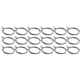 thumbnail image 1 of CHENGSI for Metal Curtain Rings with Hooks for Curtain Rods Heavy Duty Hanging Rings Smooth Gliding for Weighted Curtains Shower Curtains French Curtains 25-37mm Rod Diameter Silver 24pcs, 1 of 10