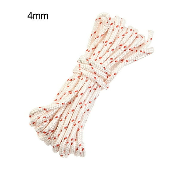 CHENGSI Nylon Fiber Pull Starter Rope 5M for Lawn Mower Chainsaw Trimmer Garden Tools - High Quality Braided Cord with Sealed Protective Coating 4mm Diameter
