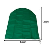 CHENGSI Plant Frost Protection Bag 60g/m² Green Winter Cover for Large Plants Potted Shrubs Roses Tomatoes Drawstring Closure 100x120cm