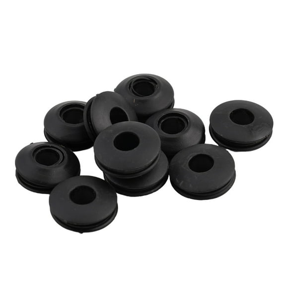 CHENGSI Plastic Eyelets Set Round Tarpaulin Eyelets for Solar Cover Pool Weather Resistant Easy Installation Black 10pcs