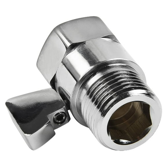 CHENGSI for Solid Brass Flow Quick Control Shut-OFF Valve for Shower Head - Water Saver, Pressure Regulator, Easy Install G1/2 Connection, Polished Chrome Finish