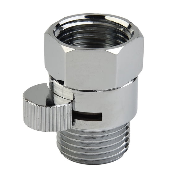 CHENGSI for Solid Brass Shower Head Flow Control Valve - Quick Shut-OFF Water Saver for Bathroom Showers, Hand Showers, Bidet Sprayers - Easy Install G1/2 Connection Polished Chrome Finish