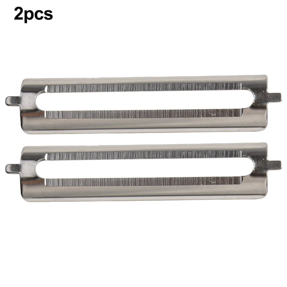 CHENGSI for Stainless Steel Flat Blade Peeler Replacement 55mm Wide 2-Pack, Double-Sided Ground Multifunctional Vegetable Peeling Blades for Right and Left-Handed Use