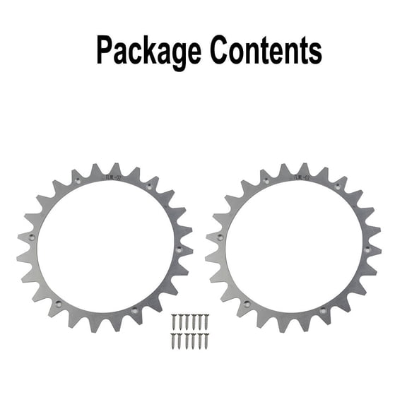CHENGSI for Stainless Steel Spikes for Worx Landroid L Model Robot Lawn Mower - Improved Traction on Slopes, Polished Countersunk Screw Holes, Compatible with for WR153E WR155E WR147E.1 WR148E