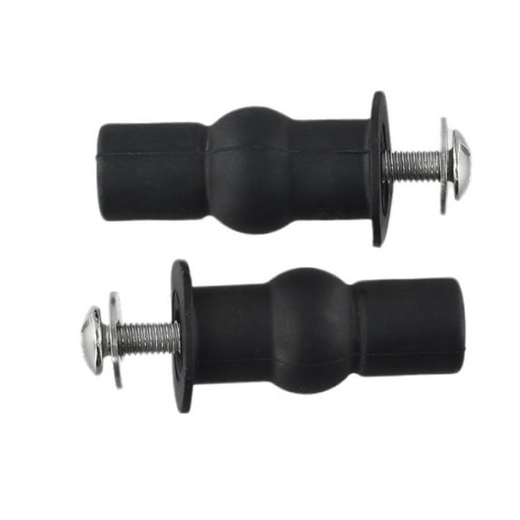 CHENGSI for Top Fix Toilet Seat Hinge Hole Fixings Well Nut Screw Rubber Back to Wall Expansion Kit for Home Bathroom Hardware Replacement 2 Pieces Set