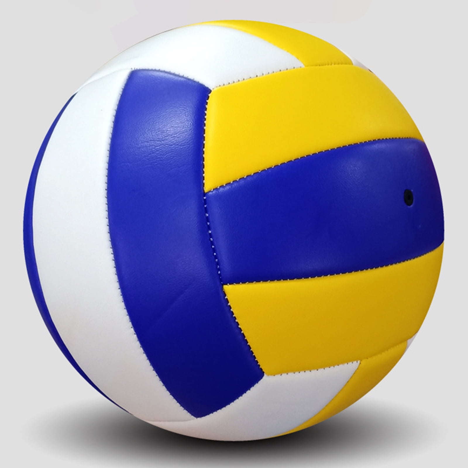 CHENGSI Volleyball, Indoor Outdoor Volleyball Waterproof Soft Leather Official Size 5 Beach Volleyball for Kids Youth Adults, Game Gym Training(Deflated)