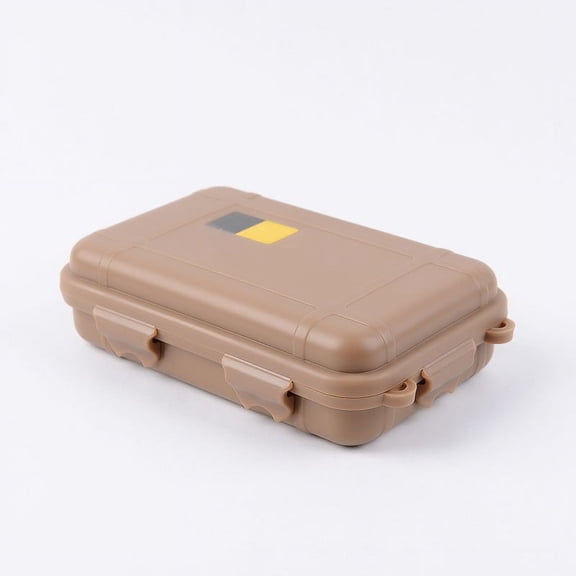 CHENGSI for Waterproof Storage Box Case Sealed Container Moisture-Proof Dust-Proof Tool Organizer for Valuables Electronics Camping Boating Fishing Swimming (Brown, Large 165x105x50mm)