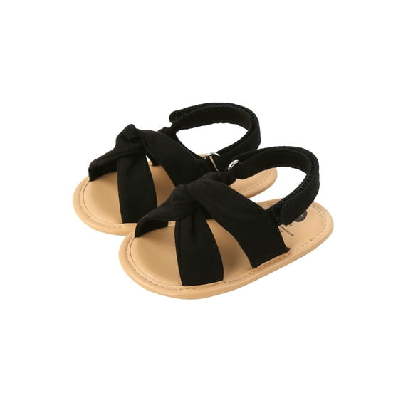 CHENGYU Breathable Summer Baby Girls Sandals, Solid Color Soft Sole Shoes