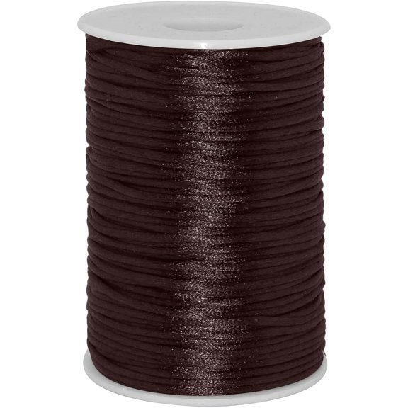 CHENHAINAN 2mm x 100 Yards Quality Rattail Nylon Satin Cord Roll, Kumihimo Rattail, Chinese Knot (Rainbow Colors)