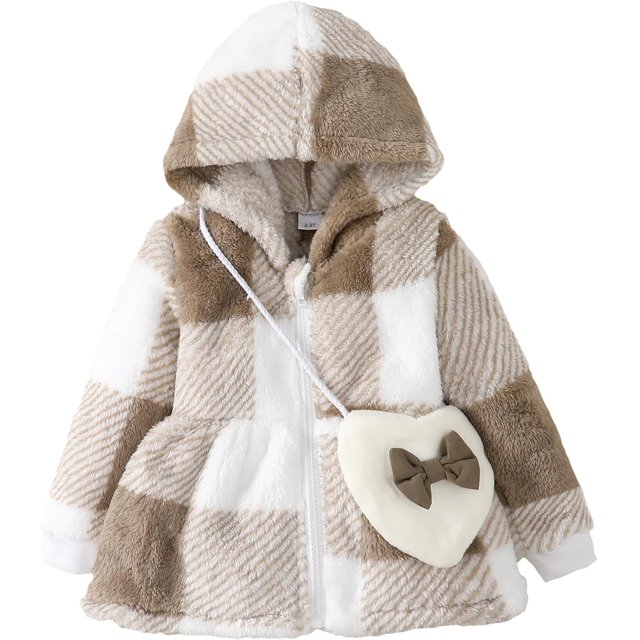 CHENHAINAN Little Toddler Girl Fleece Jacket Long Sleeve Full Zip Up