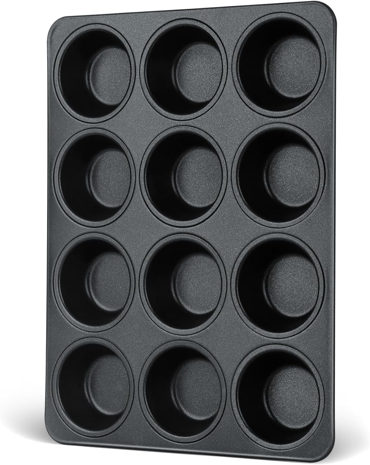 CHENHAINAN Muffin Pan 12Cup, Set of 2, Stainless Steel Cupcake Pan