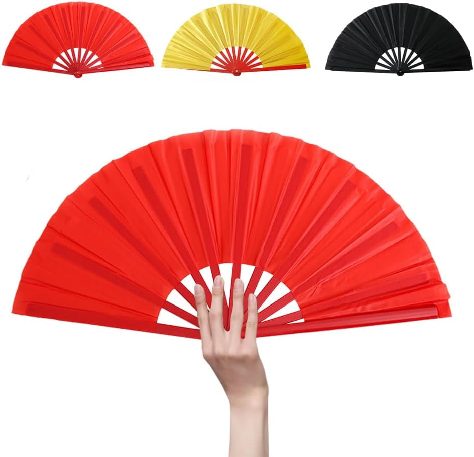 Clack Fan Ribs Fans For Line Dancing Clack Pinkunn 10 Pcs UV Glow Large Rave Hand ...