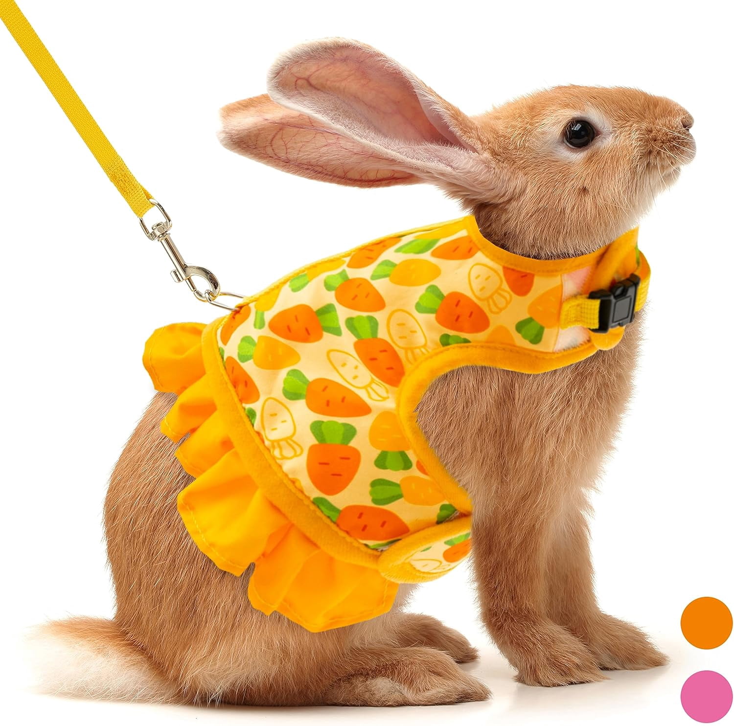 CHENHAINAN Rabbit Harness Leash Cute Carrot Pattern Outdoor Walking ...