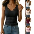 thumbnail image 1 of CHENHANN Women's Lace Tank Top Sleeveless Solid Color Soft Comfortable Camisole S, 1 of 6