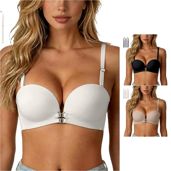 CHENHANN Women's Supportive Bra Back Smoothing Seamless Design Full Coverage B
