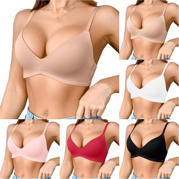 CHENHANN Women's Thin Cup Wireless Bra Breathable Lightweight Summer Underwear 75C