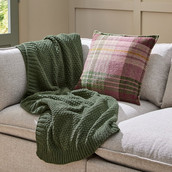 Better Homes & Gardens Super Soft Chenille Knit Oversized Couch Throw Blanket, Cypress Tree, 50 x 72 in