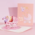 thumbnail image 1 of CHENJIANDONG Newborn Birthday Three-Dimensional Greeting Card 3D Baptism Card Blessing Card Handmade Paper Carving Stroller, 1 of 6