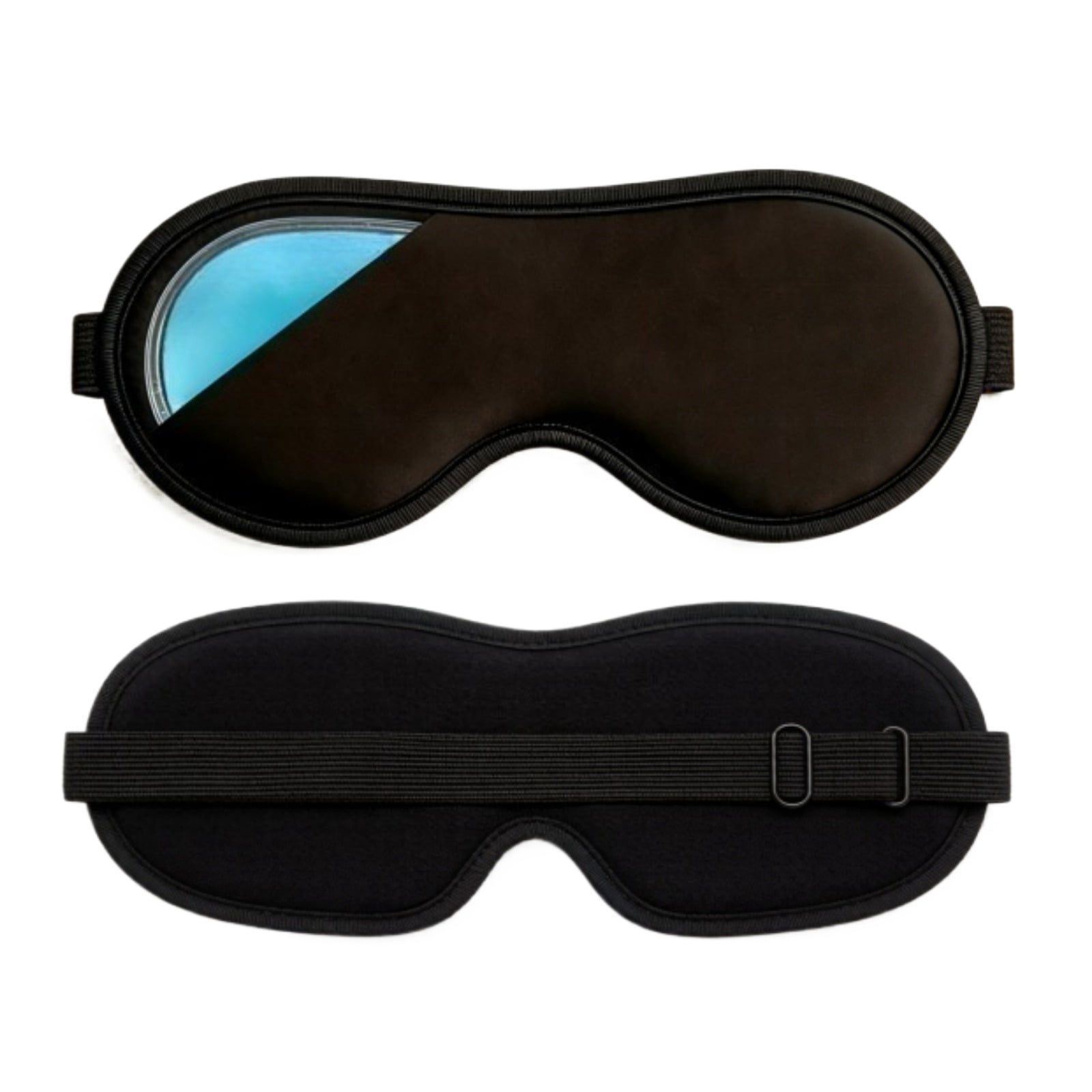 CHENQI Sleep mask, gel cold compress mask, relieves eye fatigue, adjustable elastic band, one-size-fits-all, suitable for lunch breaks at work, travel, computer enthusiasts, home use, black