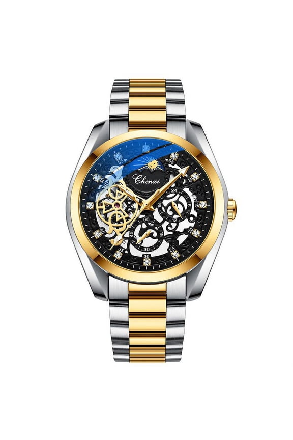 Brand Classic Mens Watches Top Luxury Moon Phase Automatic Mechanical Watch For Men Stainless Steel Waterproof Wristwatch