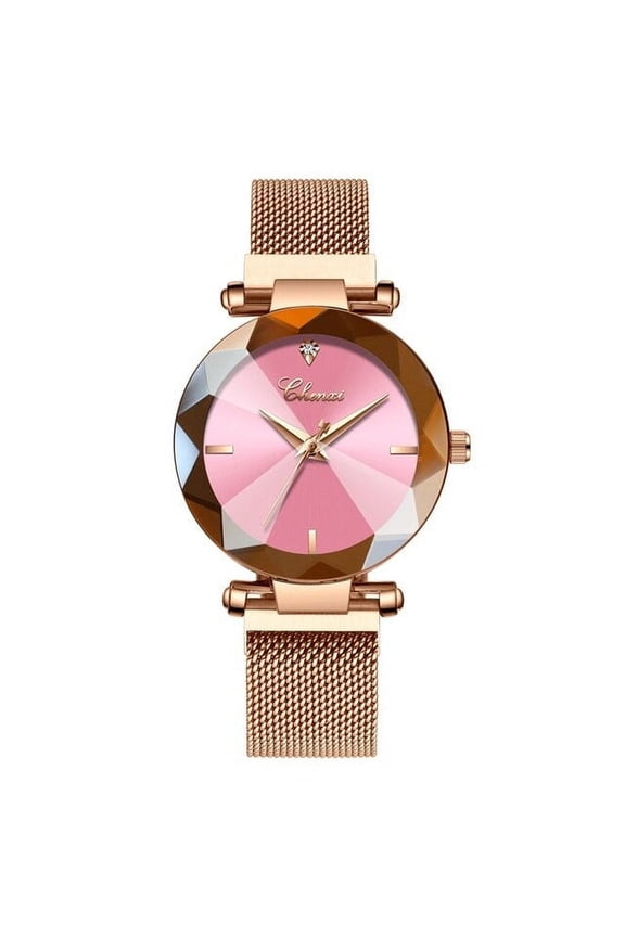 Fashion 4 Colors Gem Cut Geometry Crystal Luxury Ladies Quartz Watches Women's Dress Watch Women Clock zegarek damski