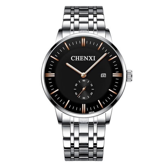CHENXI Lover's Stainless steel Waterproof Clock Date Wristwatches Women Fashion Quartz Watches For Men Watches Send wife Gift