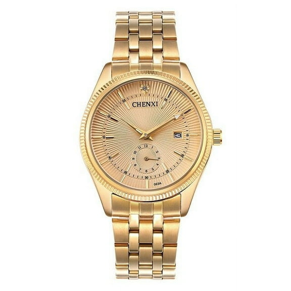 CHENXI Luxury Men Golden Watch Business Quartz Wristwatches for Man Fashion Quartz watch Men's Stainless Stell Relogio Masculino
